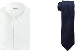 Calvin Klein Men's Slim Fit Non-Iron Herringbone Dress Shirt