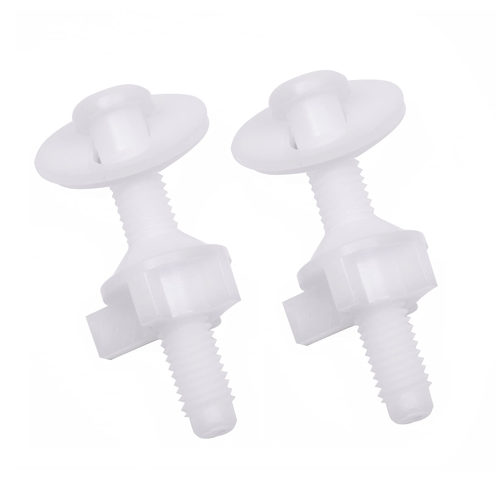 Jwodo Universal Toilet Seat Screws and Hinge Bolts - Replacement Parts with Plas