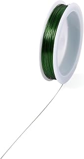 236.22ft/Roll Green Copper Jewelry Wire for Jewelry Making Soft Round Artistic Wire Bead String Material for DIY Craft Making Spool 28 Gauge 0.3mm
