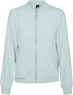 VERO MODA Women's Suit Jacket Fly Away Collar Zip Lightweight Jacket Versatile