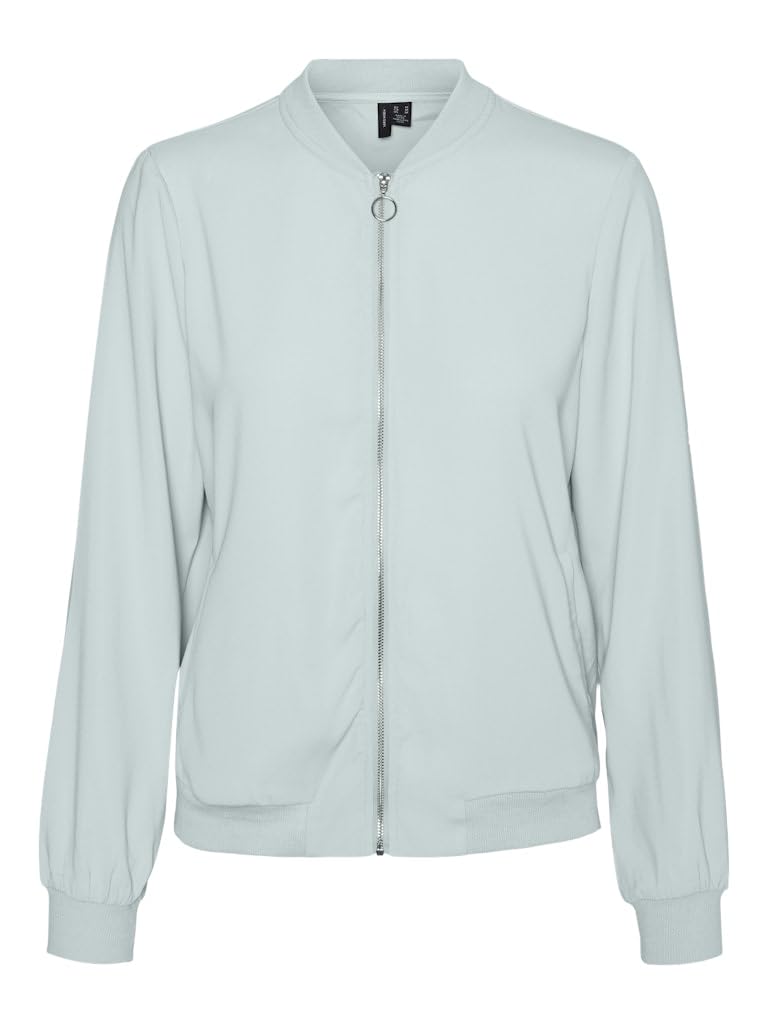 VERO MODA Women's Suit Jacket Fly Away Collar Zip Lightweight Jacket Versatile