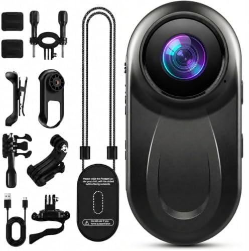 Mini Body Camera 1080P, 512G Thumb Action Camera, Tiny Size, Mount Anywhere, Por