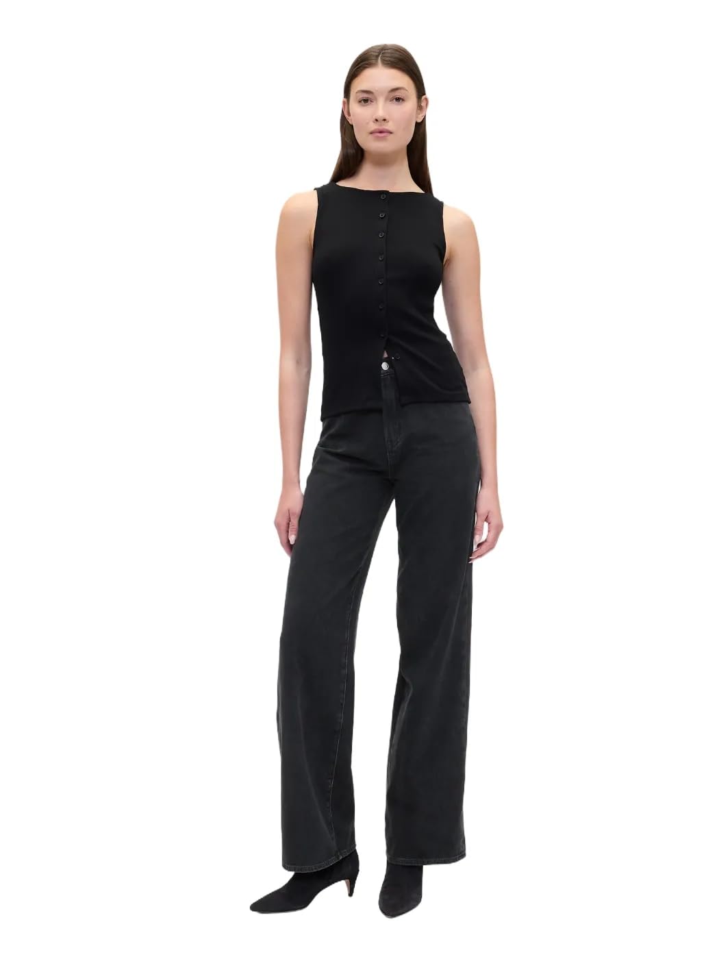 GAP V-HR Wide Leg Crop Drk Ptch Pkts Women's Jeans