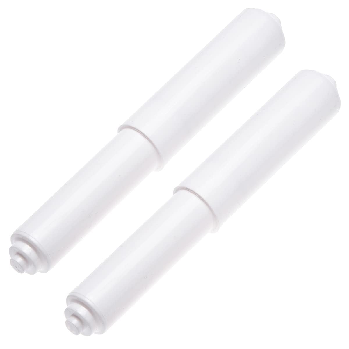 2 Pack White Toilet Paper Holder Spring Loaded Roller Replacement Rod | Universa