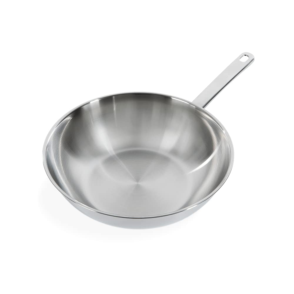 BK BrightWok 11" Stainless Steel Induction Wok, Multi-Coated, Oven Resistant, Me