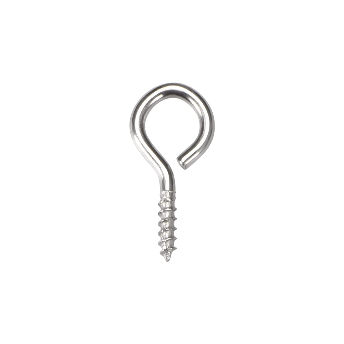 50pcs 0.75" Small Screw Eye Hook Self Tapping Screw Carbon Steel Threaded Hanger