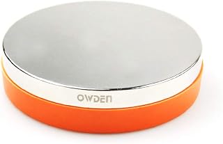 OWDEN Professional Steel Metal Bench Block for Jewelry Stamping Working. | Diameter: 3" and Height:3/4", No-Rebound Design for Metal Stamps,Alloy Steel Made and Mirror Polishing with Chrome Plating.