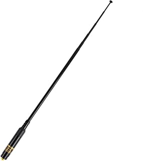 TWAYRDIO RH660S Dual Band Telescopic Antenna 2m/70cm SMA Female for Baofeng | 144/430MHz VHF/UHF Ham Radio Antenna, 11"/28.5cm to 42"/106cm Long, 6-Section Extendable, Replacement for UV5R GT3 F8HP UV82
