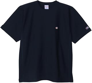 Champion REVERS WEAVE(R) C3-Z320/C3-T330 Men's T-Shirt, Short Sleeve, Round Neck, 100% Cotton, 9.4 oz, Embroidery, One Point Logo, Reverse Weave (R) Short Sleeve T Shirt