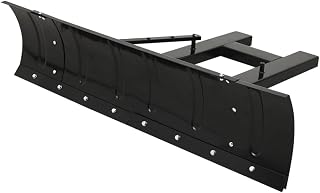 vidaXL Forklift-Mounted Snow Plough with Adjustable Angles and Durable Powder-Coated Steel, Size 59.1"x15", Color: Black