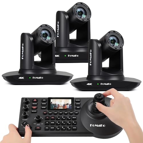 FoMaKo 4K 20X PTZ Camera HDMI AI Auto-Tracking PTZ Camera,for Church Worship Edu