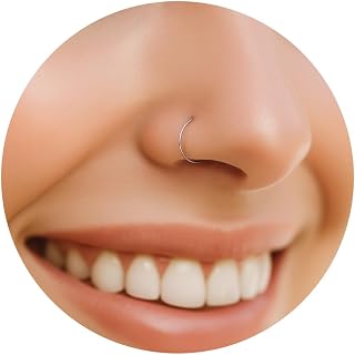 925 Sterling Silver Nose Ring – 7mm Tiny Hoop for Women & Men – Dainty Minimalist Nose Piercing Jewellery – Handmade Hypoallergenic Silver Hoop for Sensitive Skin - 20 Gauge Nose Rings
