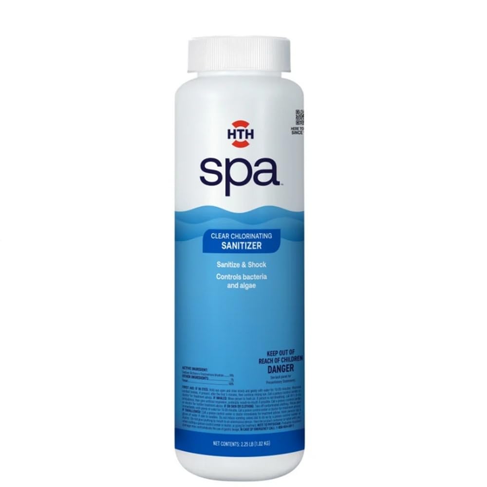 HTH Spa 86134R, Clear Chlorinating Sanitizer, 2.25 lbs | Spa & Hot Tub Chemical 