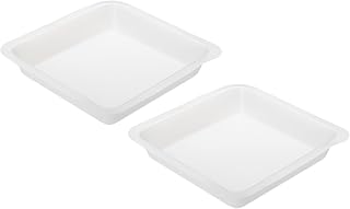 Square-Shaped Weigh Boats, 5 Pack Plastic 250mL Large Disposable Powder Dispenser for Weighing Mixing, White