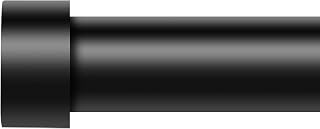 VOIIY Curtain Rods for Windows 48 to 84 Inch(4-7 Feet),Black 1'' Diameter Drapery Rods with End Cap Style Design,Modern Adjustable Heavy Duty Curtain Rod,Size:36''-88''