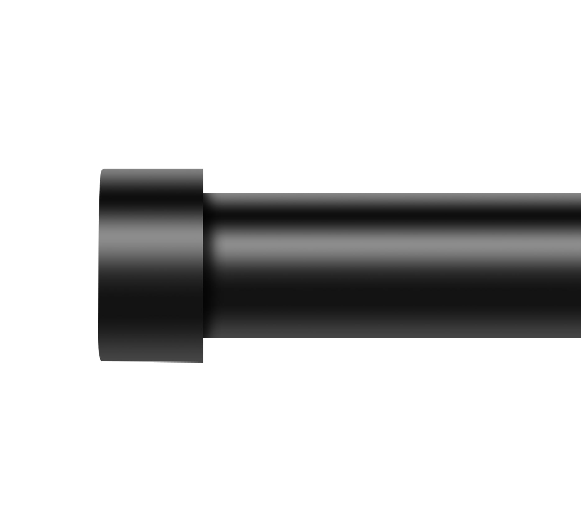 VOIIY Curtain Rods for Windows 48 to 84 Inch(4-7 Feet),Black 1'' Diameter Draper