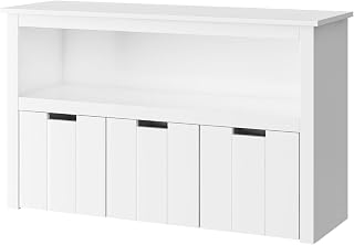 FOREHILL Toy Storage Unit Kids Bookshelf, 3 Drawers with Swivel Castors