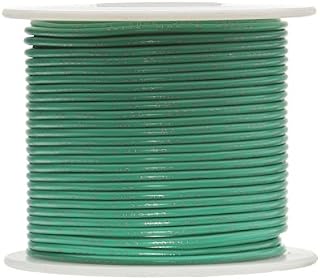 26 AWG Gauge Stranded Hook Up Wire, 1000 ft Length, Green, 0.0190" Diameter, UL1007, 300 Volts
