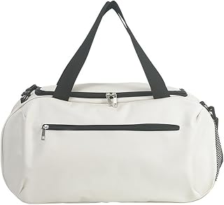 20L Travel Duffel Bag Sports Gym Bag for Men Women Wet Pocket Weekender Carry On Tote Bag Airplane, beige