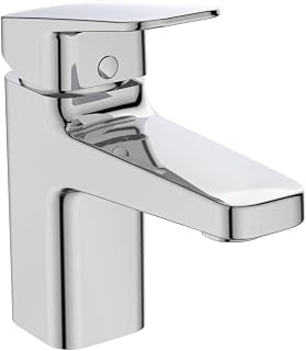 Ideal Standard Ceraplan BD214AA Bathroom Sink Mixer Tap with Drain Plug Height 15 cm Height Under Spout 7.5 cm Chrome