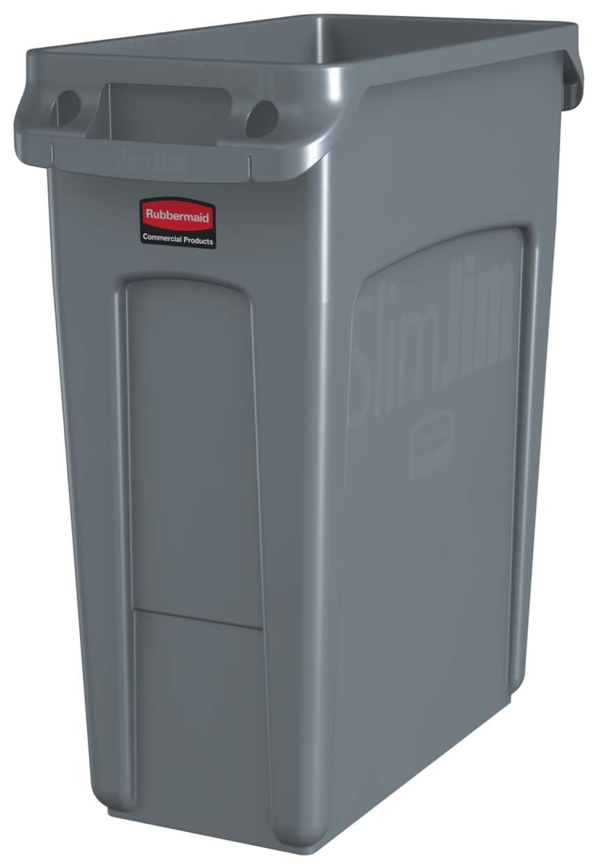 Rubbermaid Commercial Products Slim Jim Vented Container | Tall Plastic Waste Bi