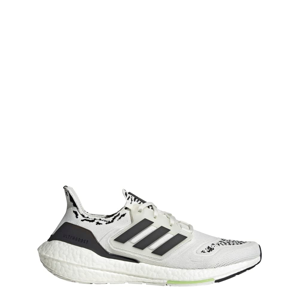adidas Men's Ultraboost 22 Running Shoe, Non-dyed/Black/Almost Lime, 8.5 UK