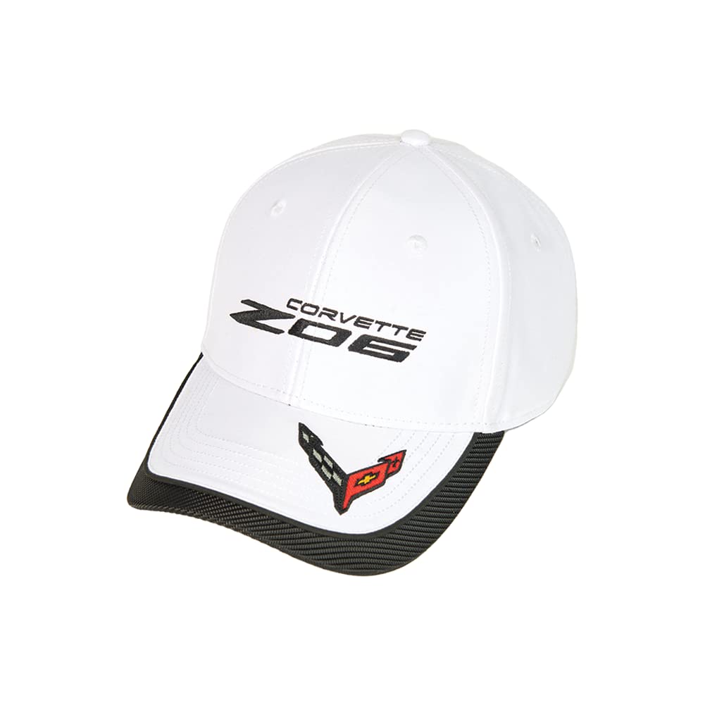 C8 Z06 Corvette Carbon Fiber Hat - Next Generation Flag Accent Cap - Officially 