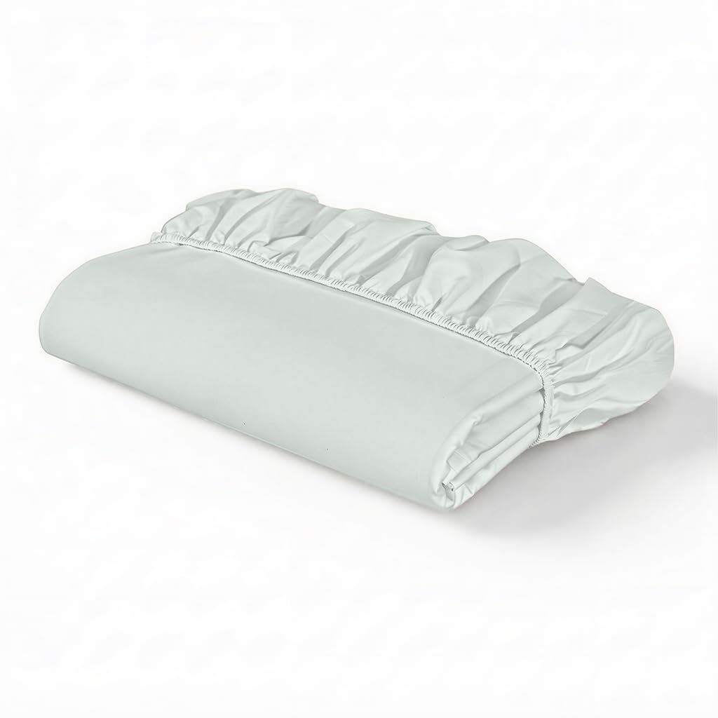 RUVANTI 100% Cotton Queen Fitted Sheet Only - Crispy Cooling Percale Sheet - Bre