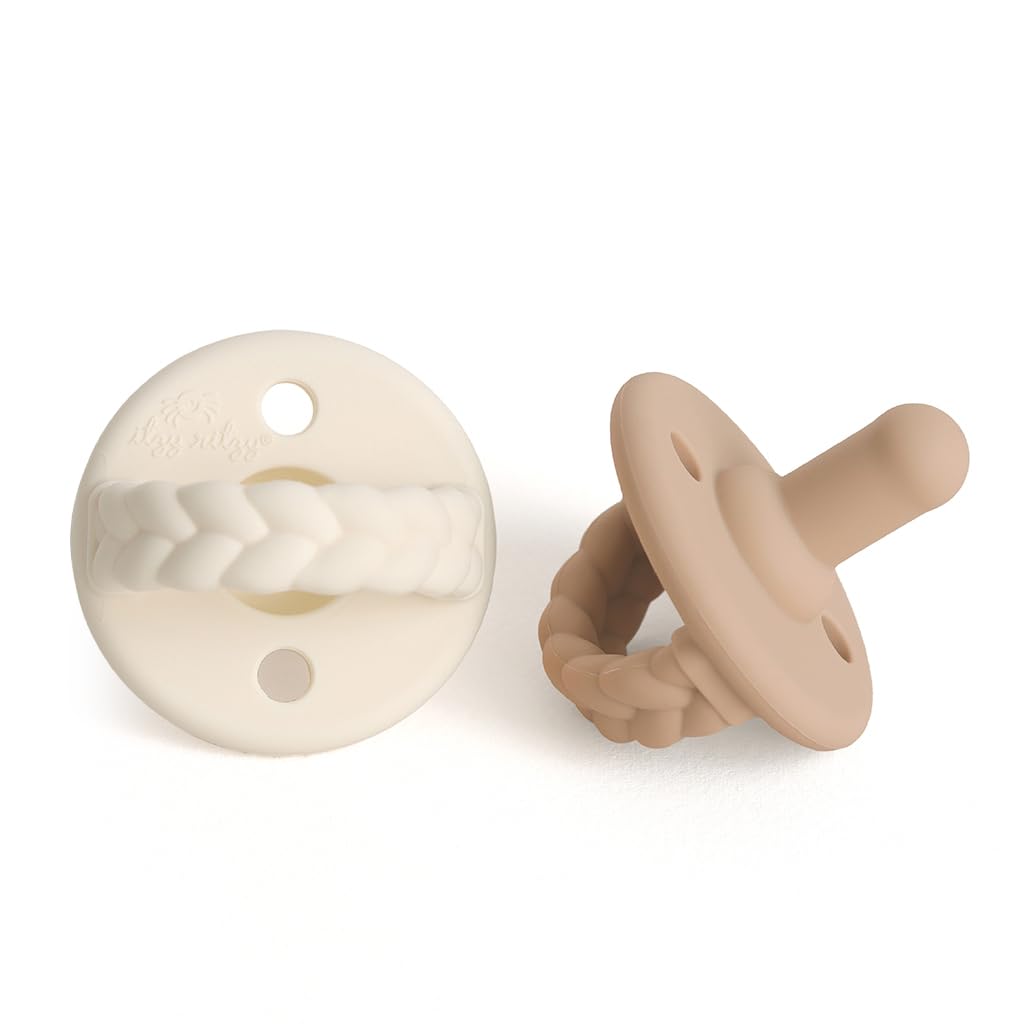 Itzy Ritzy Sweetie Soother Pacifier Set of 2 - Silicone Newborn Pacifiers with C