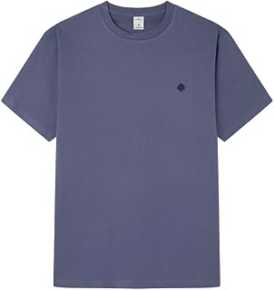 Springfield Basic SS T-Shirt with Tree Embroidery Camiseta Bordada Hombre (Pack de 1)