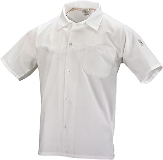 Mercer Culinary M60200WH3X Millennia Unisex Cook Shirt with Wicking Mesh Back, 3X-Large, White