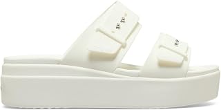 Crocs Brooklyn Buckle Low Wedge Chalk, Women, EU 39-40