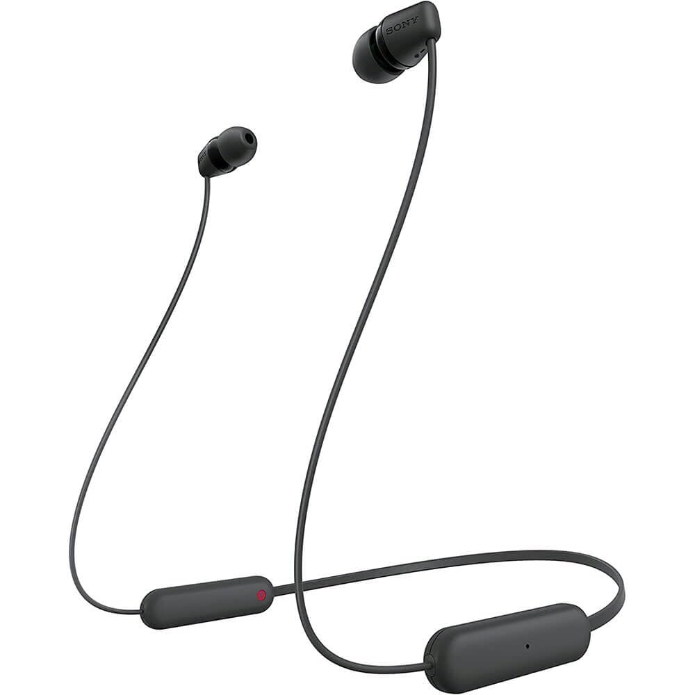 Sony WI-C100 Wireless in-Ear Bluetooth Headphones with Built-in Mic, Black | Up 