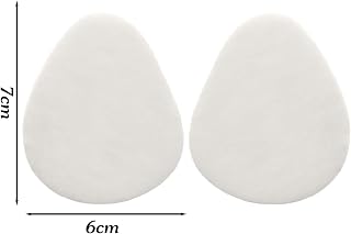 2 Pairs Metatarsal Pads, 5mm Thick Felt Ball Non-Slip Forefoot and Sole for High Heel Shoes for Women Men (White, 6x7cm)