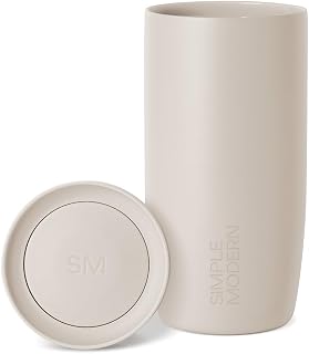 Simple Modern Insulated Travel Coffee Mug 360° Lid | 16oz | Beige