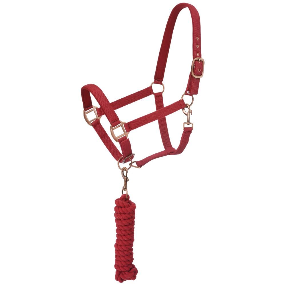 Tough 1 Neoprene Padded Halter with Antique Hardware Lead Set