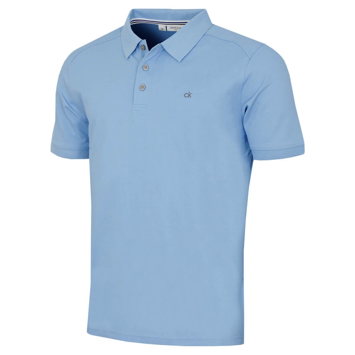 Calvin Klein Men's Campus 3 Button Ribbed Collar Golf Polo Shirt