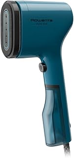 Rowenta Pure Pop, Handheld Steamer for Clothes 1.5 Pounds 15 Second Heatup | 2.3 Ounce Capacity 1150 Watts, Portable, Garment Steamer, With Lint Remover, Blue