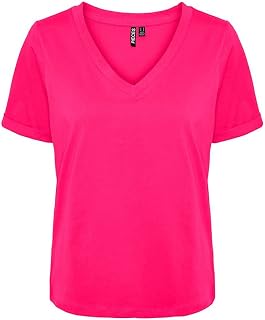 Pieces Pcria SS Women's Short-Sleeved V-Neck T-Shirt (Pack of 1)