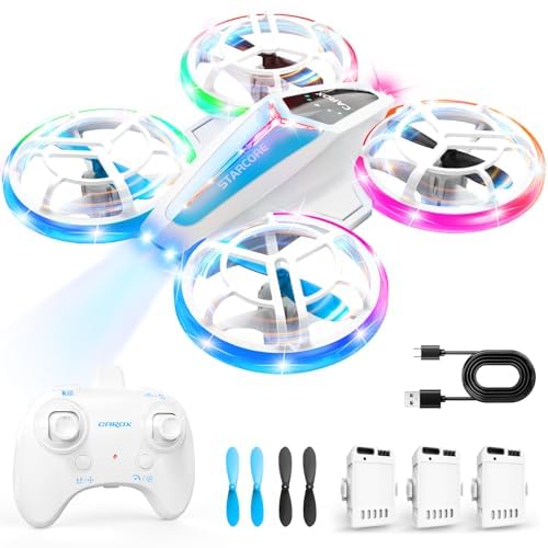 Carox Drone for Kids and Beginners - 3pcs Batteries Starship Mini Drone | One-Ke