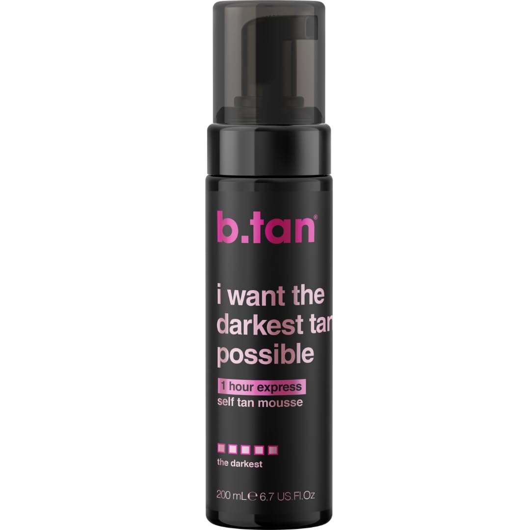 b.tan Ultra Dark Self Tanner Mousse - 1 Hour Express Bronzing Fake Tan Foam | I 