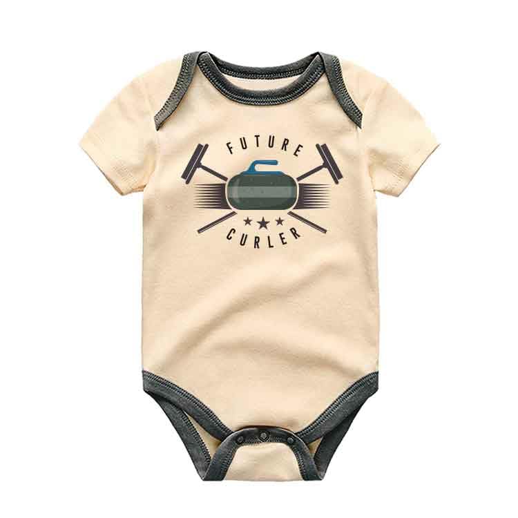 KiddiePro Future Curler Baby Clothes Newborn Infant Curling Shirt Custom Baby Bo