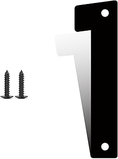 3" 4" 5" 6" 8" 10" Metal House Numbers, Metal Address Numbers, Modern Black House Number for Outside, Outdoor Address Number for Apartment Home Street Office Mailbox (4",1)