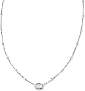 Kendra Scott レディース ミニエリササテライトショートペンダントネックレス, One size, 真鍮, アゲート