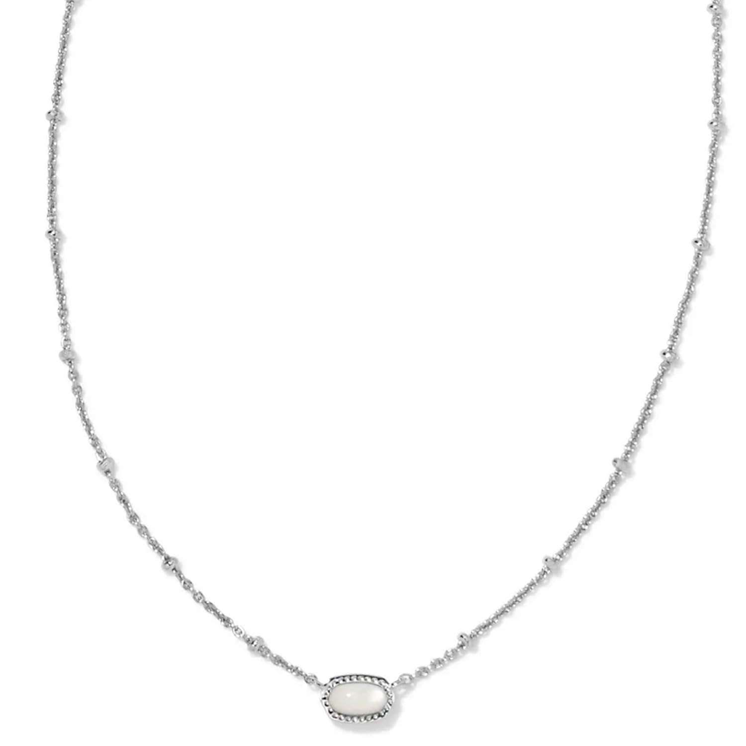 Kendra Scott レディース ミニエリササテライトショートペンダントネックレス, One size, 真鍮, アゲート