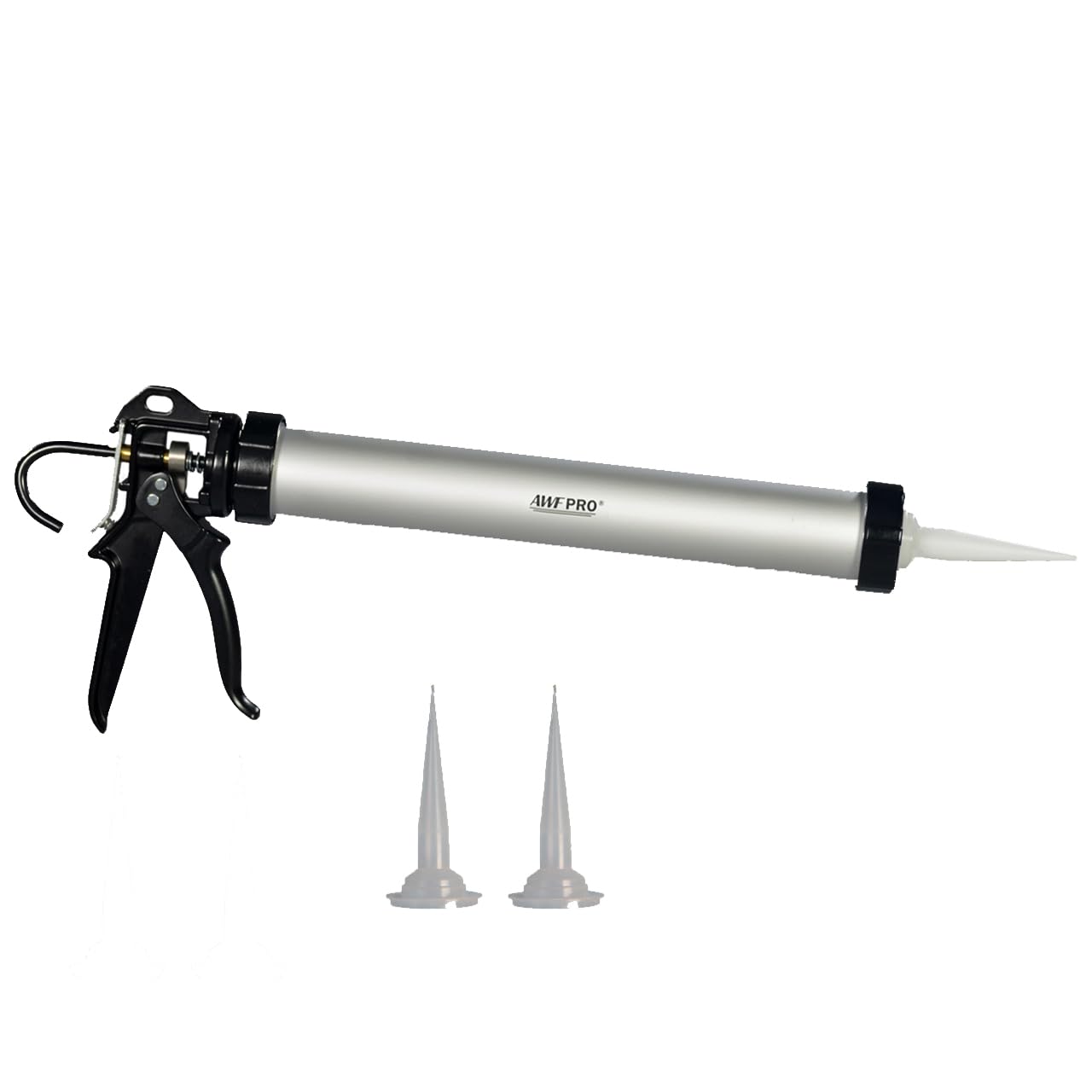 AWF PRO Sausage Caulking Gun 20 oz, 18:1 Thrust Ratio | 20 oz Foil Pack and 10 o