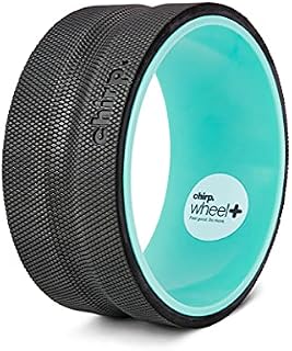 Chirp Wheel Back Stretcher w/Sweat-Resistant Foam Padding, 10" Medium Body Roller, Satisfying Roller Wheel, Targeted Muscle Yoga Wheel, PVC-Free Roller Wheels, Deep Massage Stretching Equipment