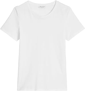 Marc OPolo Women's Organic Cotton T-Shirt, Regular Fit, White, M