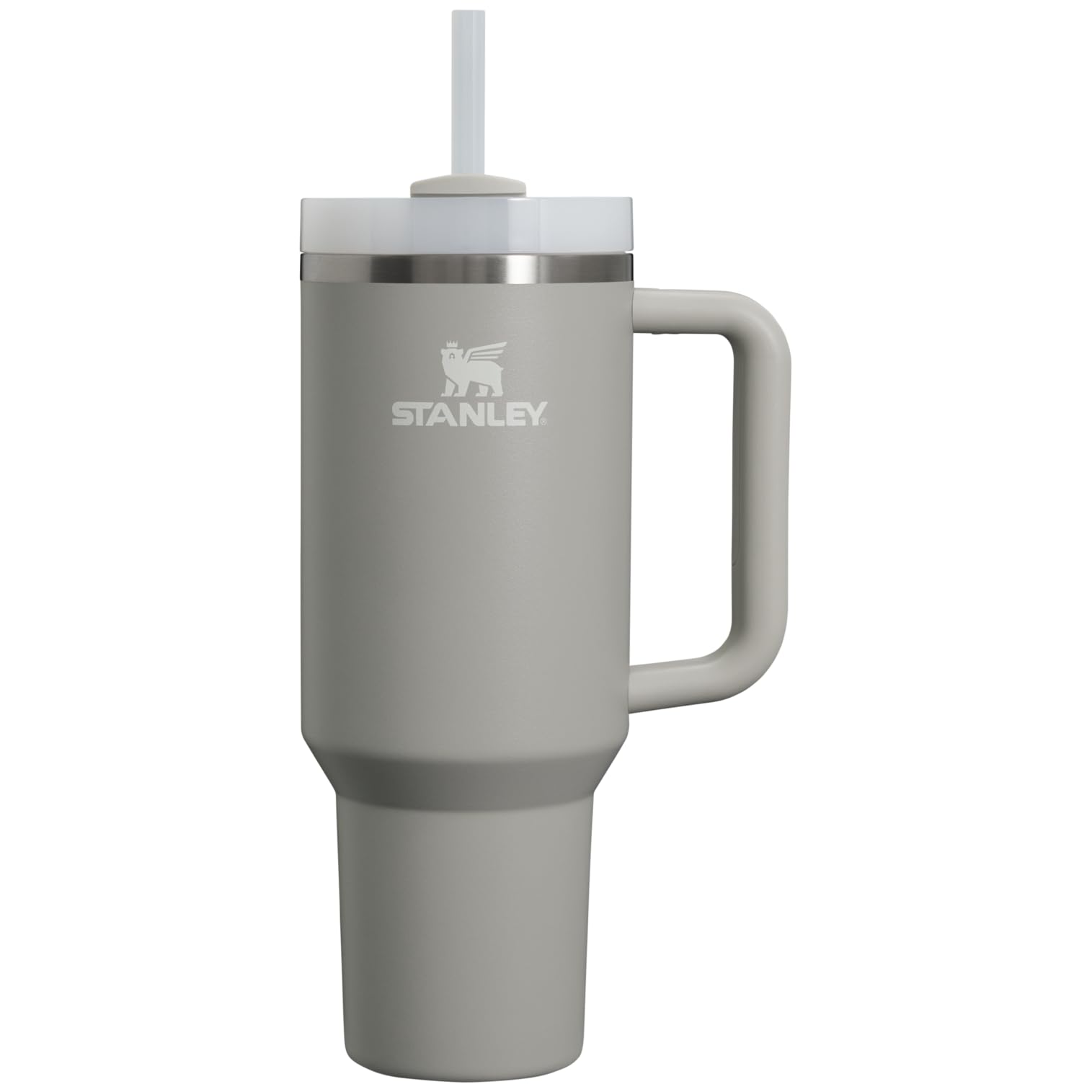 STANLEY Quencher H2.0 Flow State Tumbler, 40 oz, Ash | Handle and Straw | 3-Posi