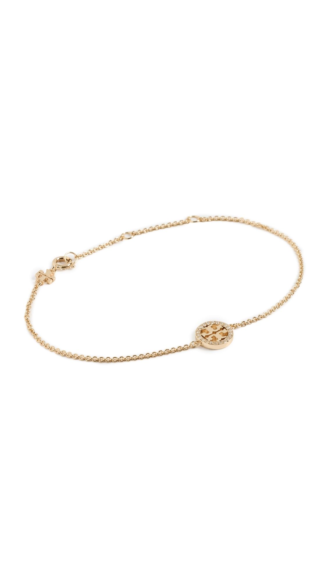 Tory Burch Women's Delicate Icon Pavé Chain Bracelet